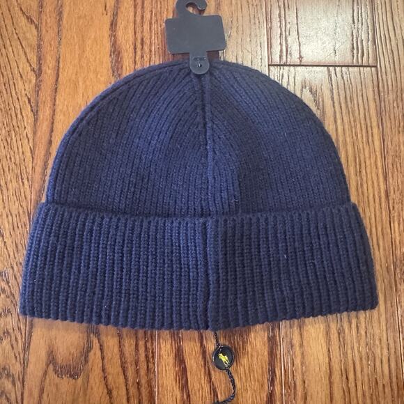 Polo Ralph Lauren Beanie Embroidered Logo Golden Retriever Dog Blue PC1382 NWT - Picture 5 of 13